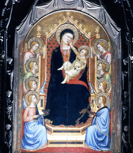 Madonna con Bambino e angeli (dipinto) by Daddi Bernardo (sec. XIV)